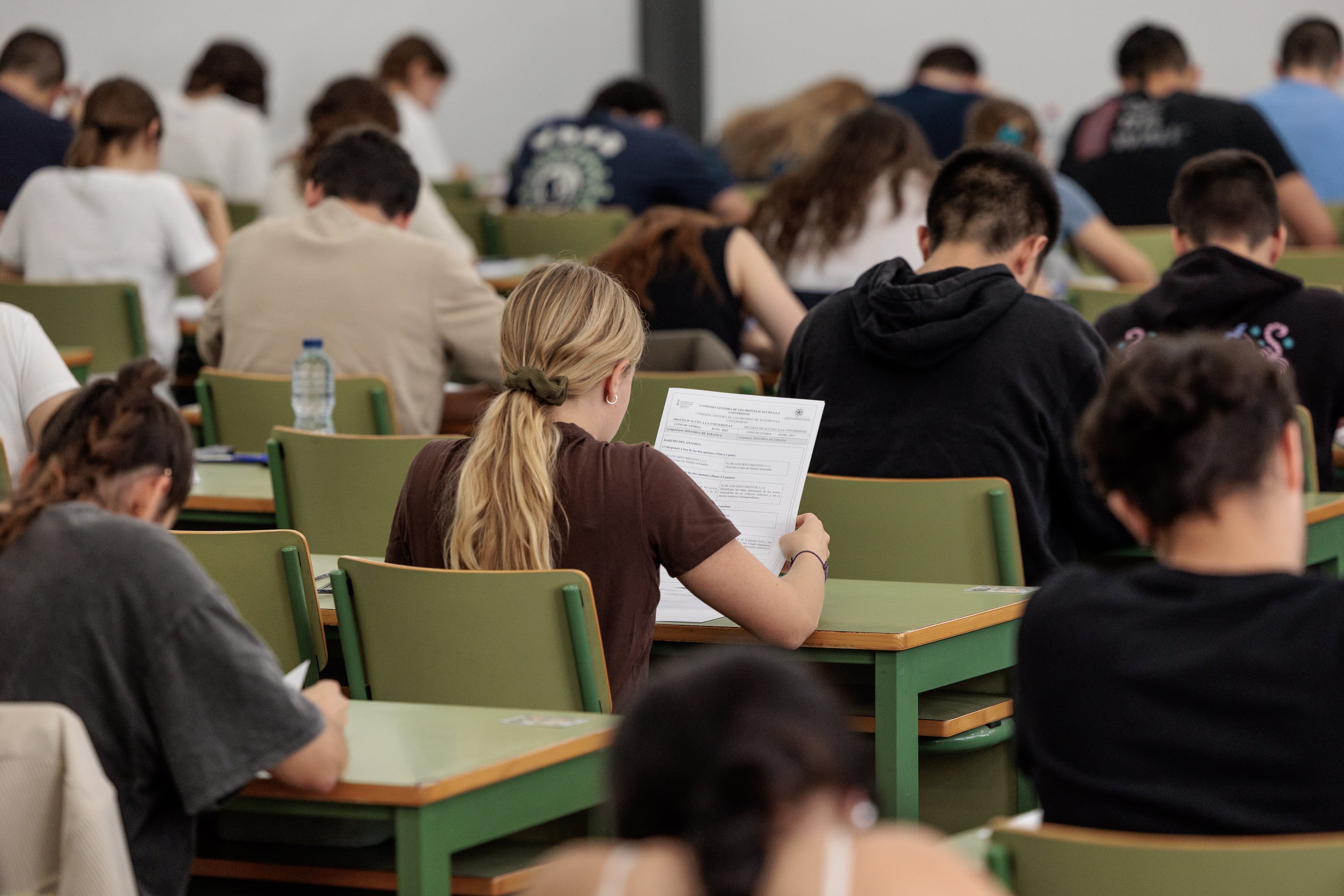 Imagen de archivo de las Pruebas de Acceso a la Universidad en la Comunitat Valenciana