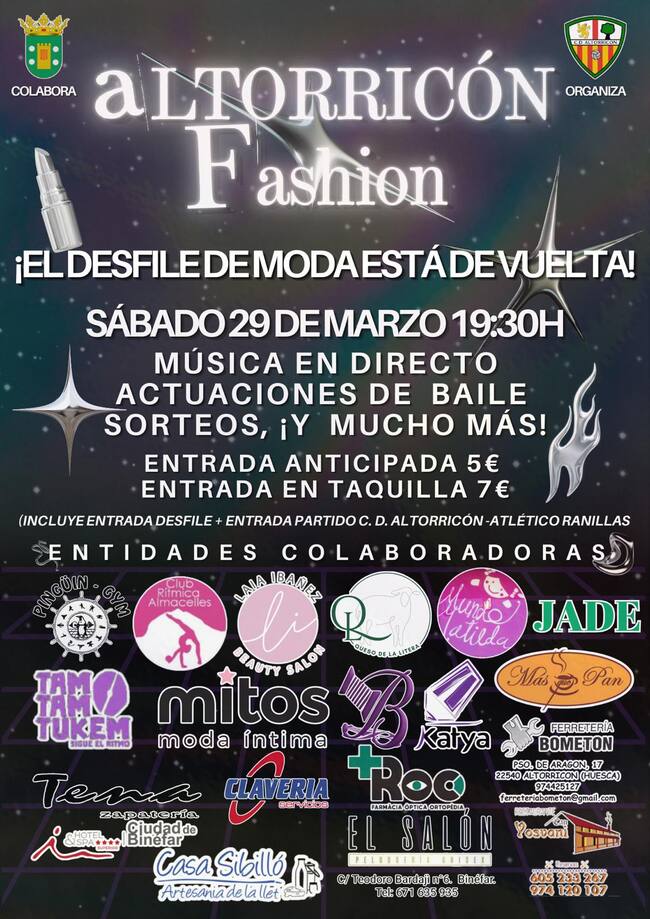 Cartel Altorricón Fashion.