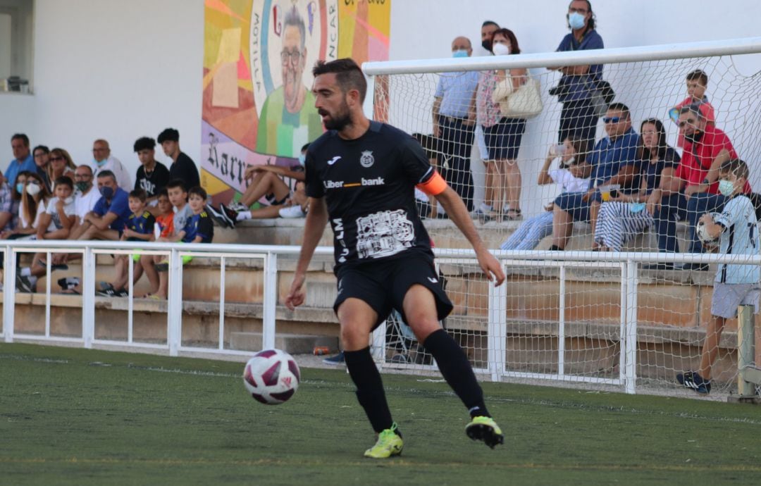 Iván Rubio durante el partido en Motilla