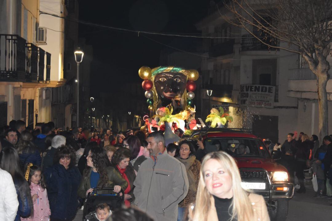 Momento del desarrollo de la Cabalgata de Reyes