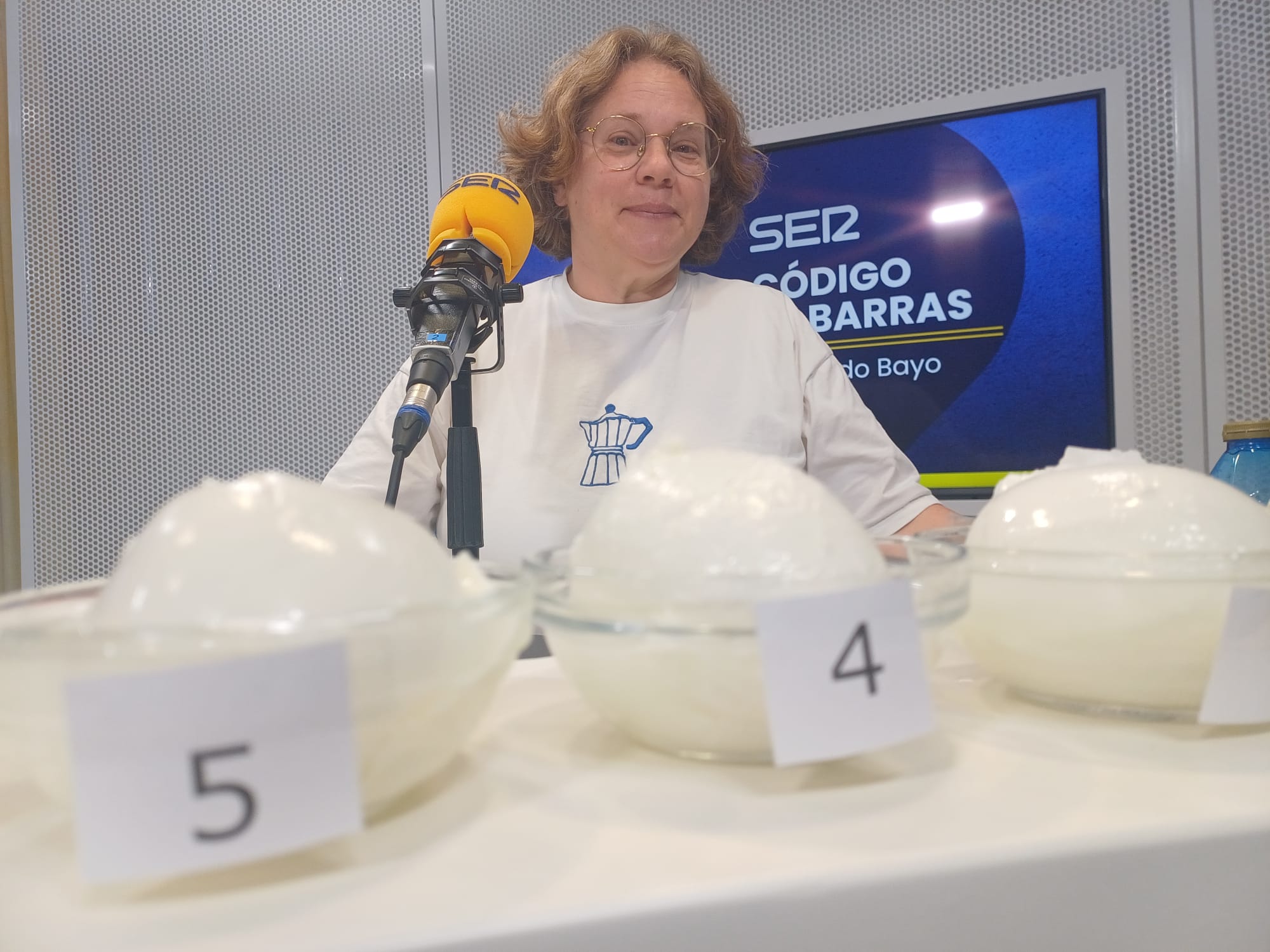 Anna Mayer, durante la cata de 'mozzarellas'.