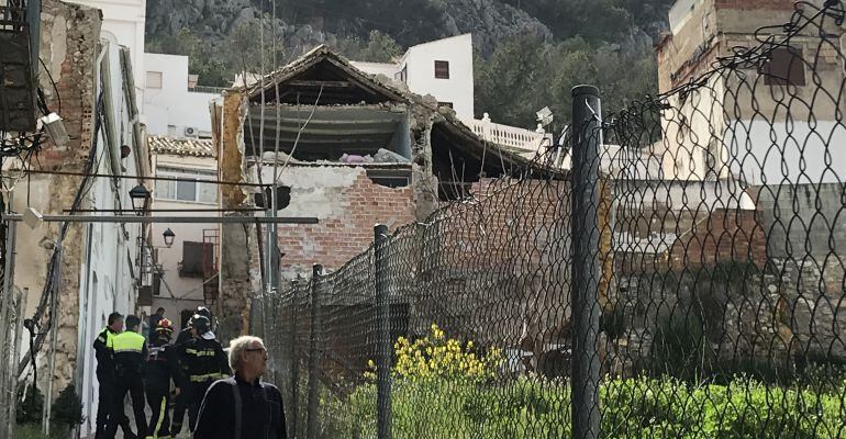 El último derrumbe, el pasado viernes, en la calle Santiago