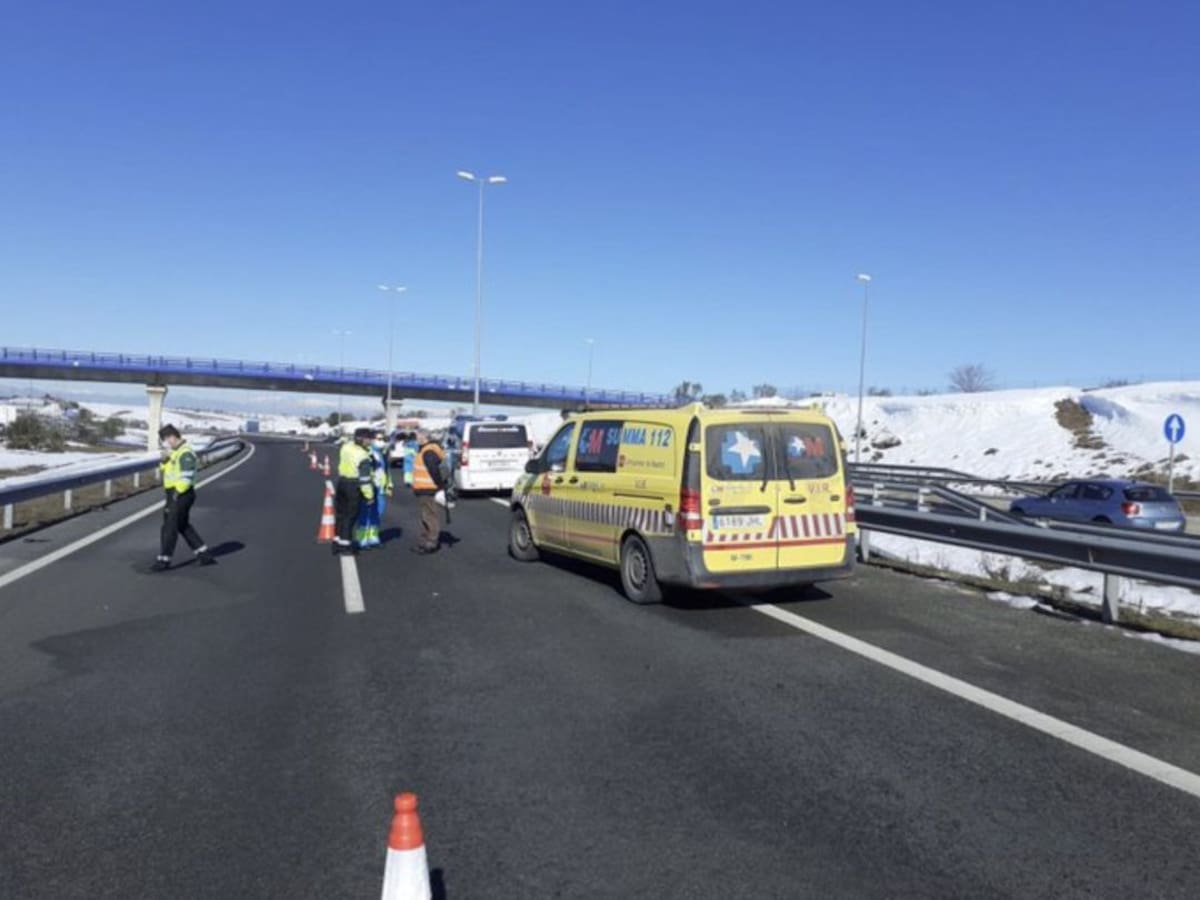 Muere un gruista al ser atropellado por un camión en la M-50 en Alcorcón
