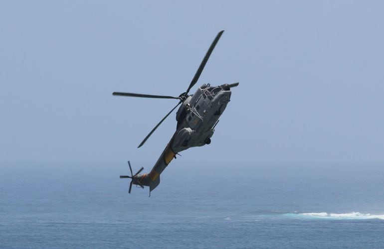 Helicóptero Súper Puma del 802 Escuadrón de Fuerzas Aéreas-RCC de Canarias