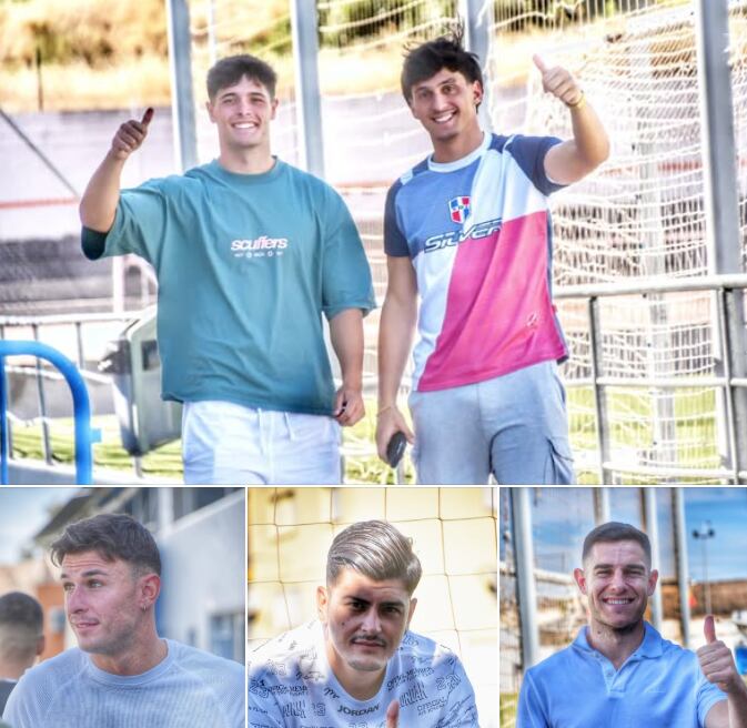 Futbolistas del Linares pasan el reconocimiento médico pertinente.