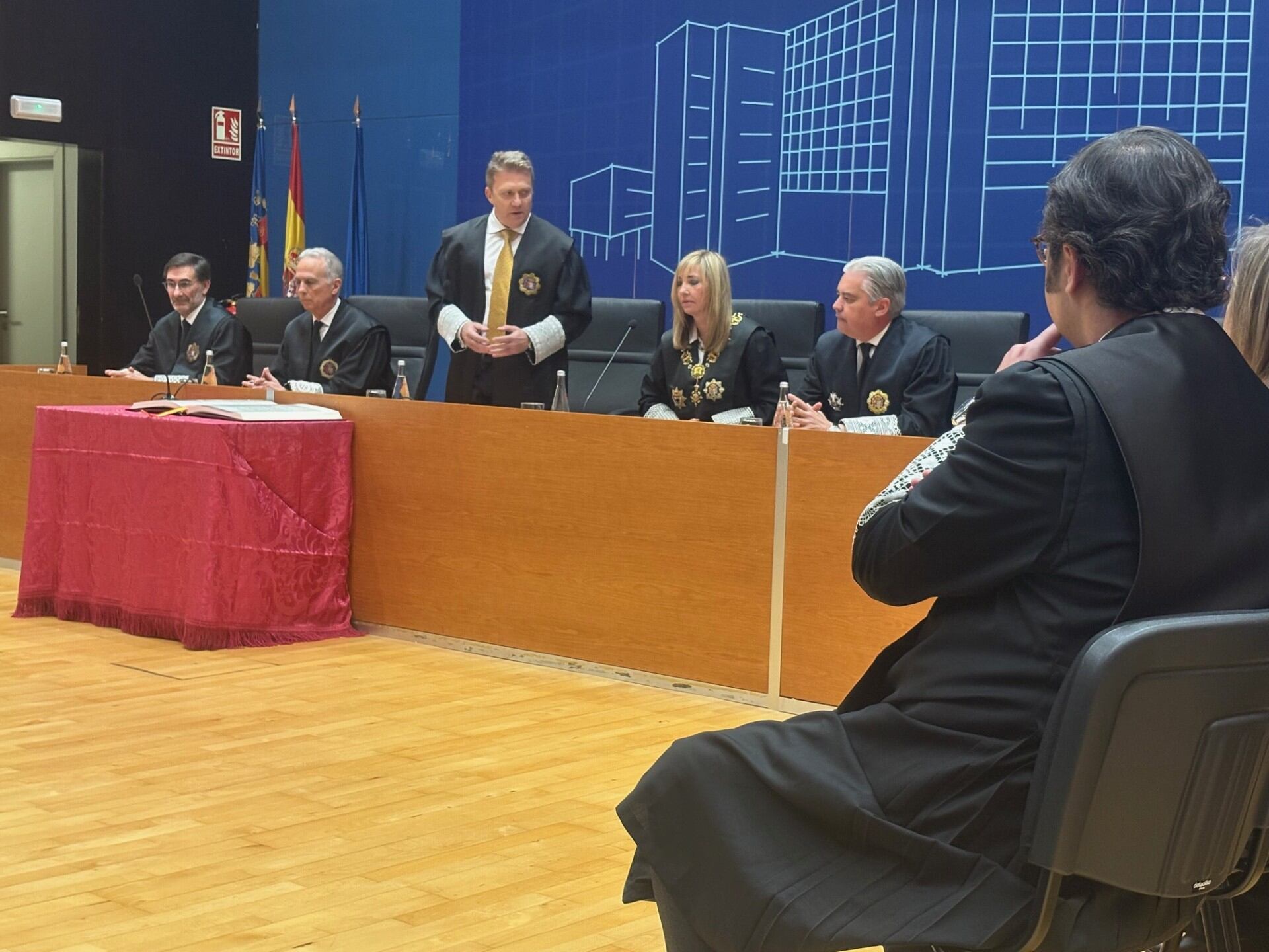 Manuel José Baeza durante la toma de posesión como presidente del Tribunal Superior de Justicia de la Comunitat Valenciana.