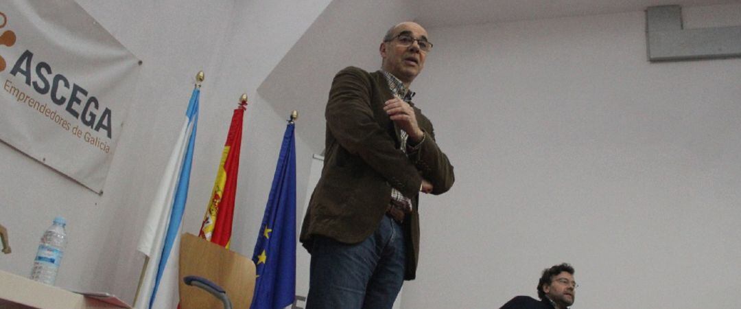 Jorquera en un acto de Ascega