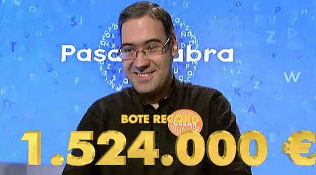 César Garrido se llevó el bote de Pasapalabra en 2012.