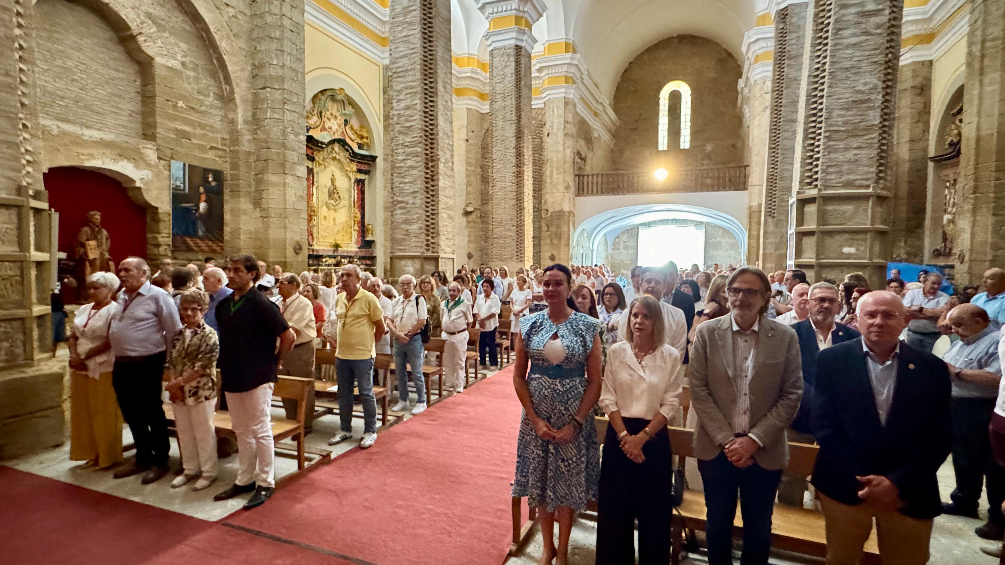 Un momento de la misa en el acto de homenaje a la Cuna de San Lorenzo en Loreto