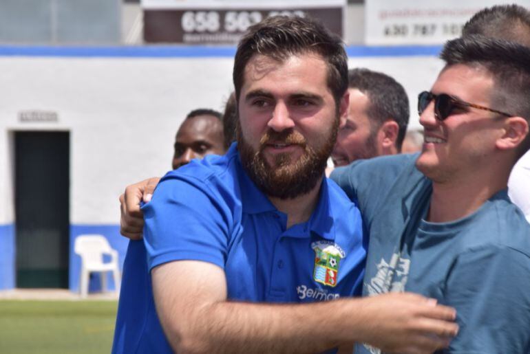 Alberto Vázquez el domingo en Guadalcacín tras el partido