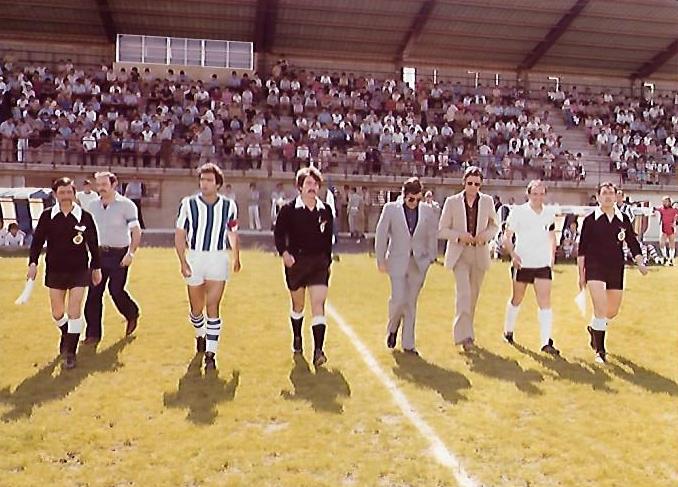 La Gimnástica Arandina, en cuyo crecimiento fue clave Malaquías, en un partido en El Montecillo