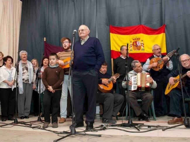 Alfonso el Claro con la Cuadrilla de Tallante. Encuentro de Cuadrillas de La Aljorra 2013