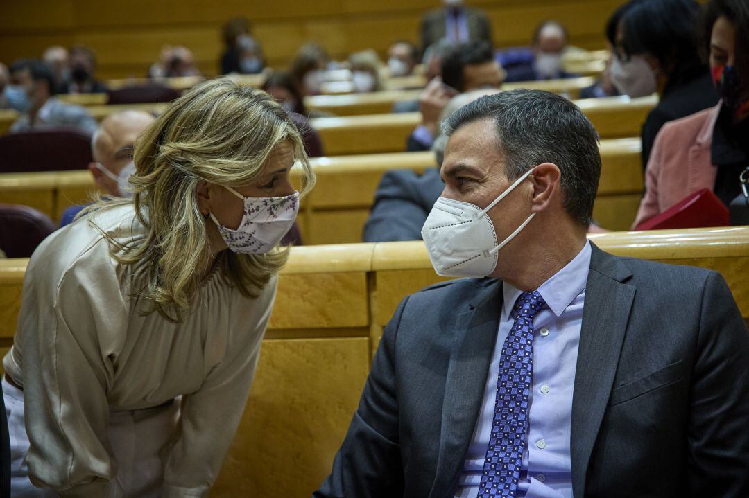 Yolanda Díaz y Pedro Sánchez