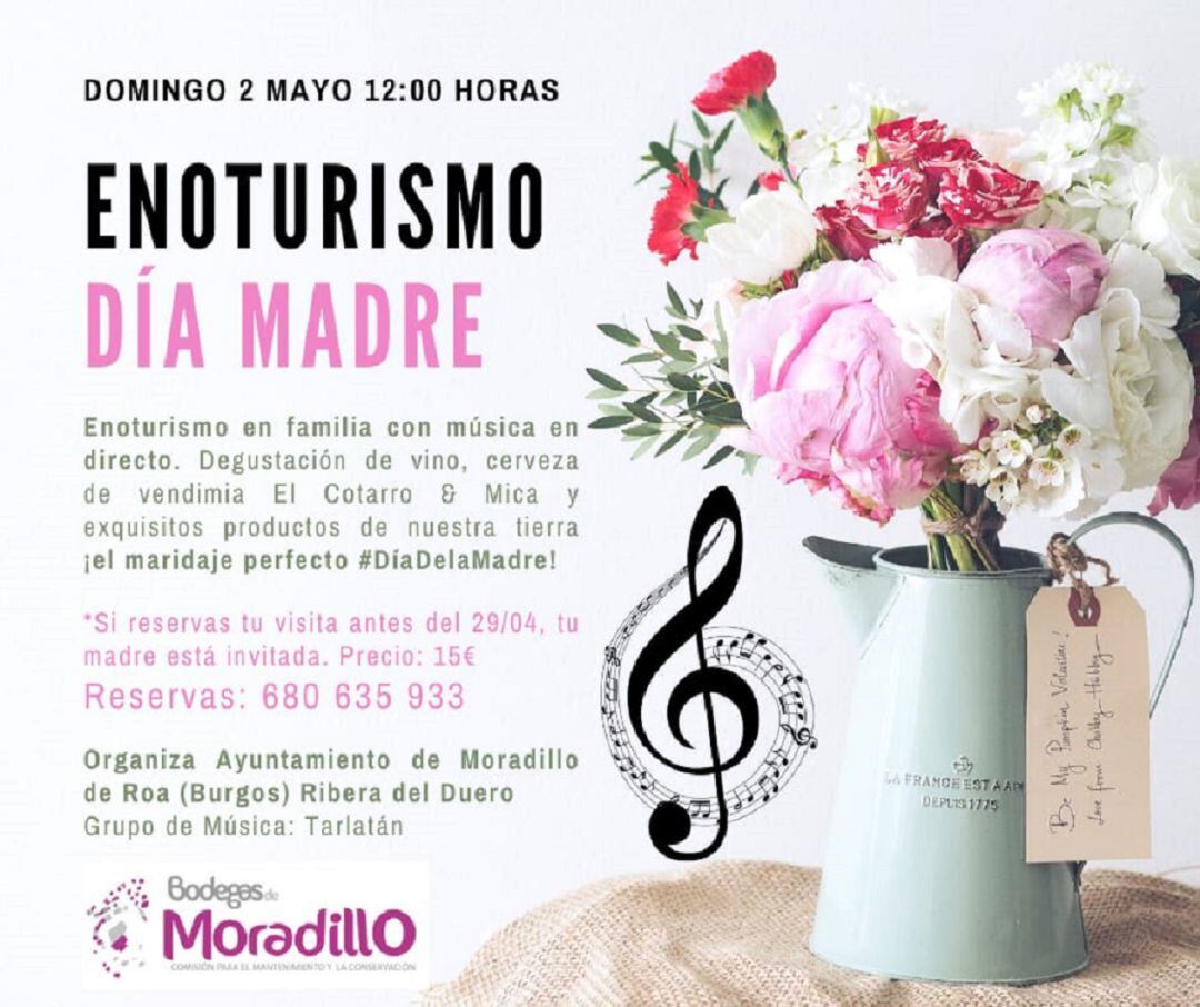 Cartel celebración del Día de la Madre en Moradillo