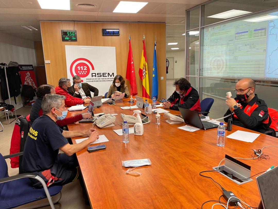 Díaz Ayuso, desde la reunión de coordinación.