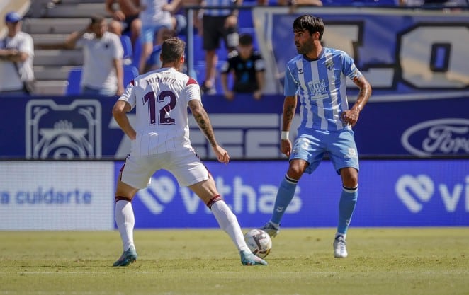 Escassi, en una acción del partido que le enfrentó al Albacete