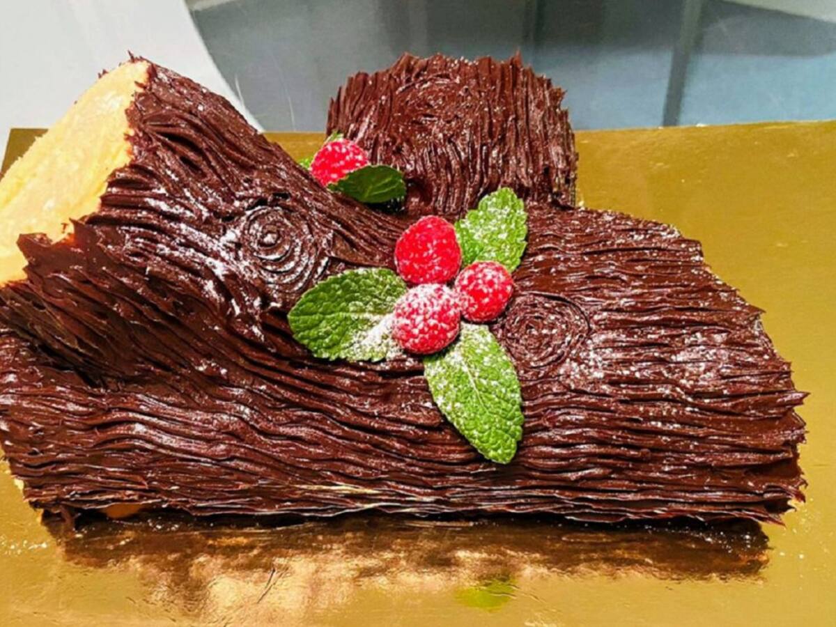 El 'Tronco de Navidad' ganador del concurso de repostería de Cadena Ser Ávila