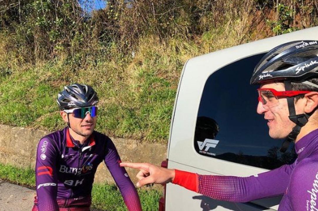 Mario Aparicio durante la concentración en tierras levantinas