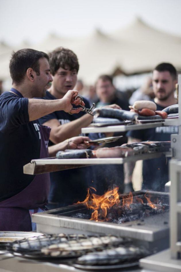 Embutidos de mar en el asador