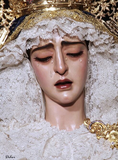 Así ha quedado la dolorosa de San Benito tras la restauración realizada por el profesor Miñarro