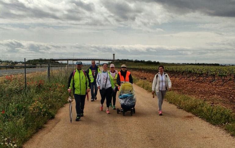 Integrantes de la primera etapa de la marcha a pie