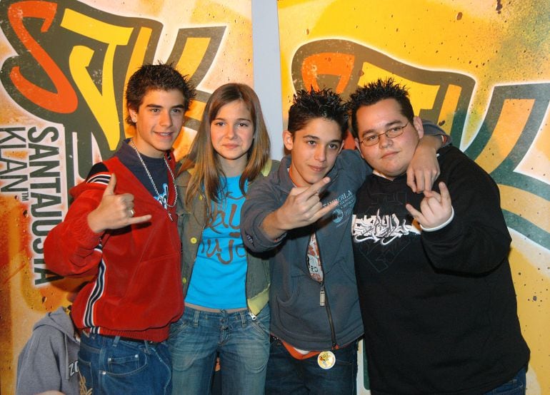 Andrés de la Cruz, en su etapa en 'Los Serrano' con los otros tres componentes del grupo musical 'SJK'