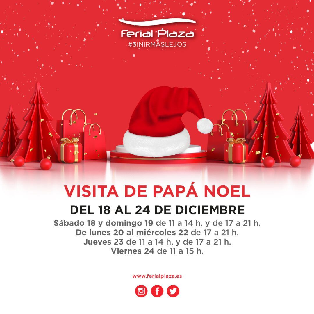 Papá Noel visita el Centro Comercial Ferial Plaza