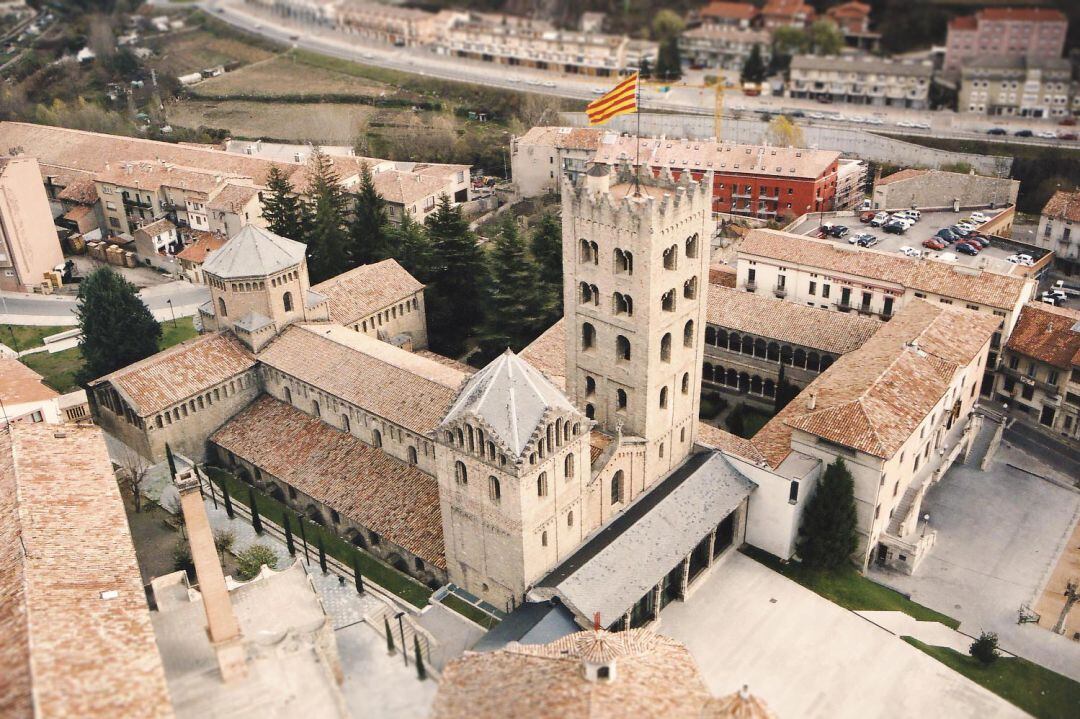 Vista aèria del monestir de Ripoll