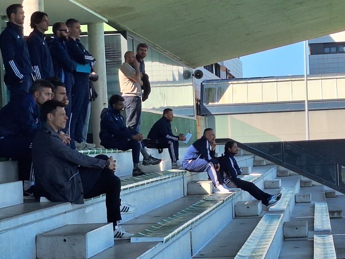 Franck Ribéry, espectador de lujo del entrenamiento del Racing