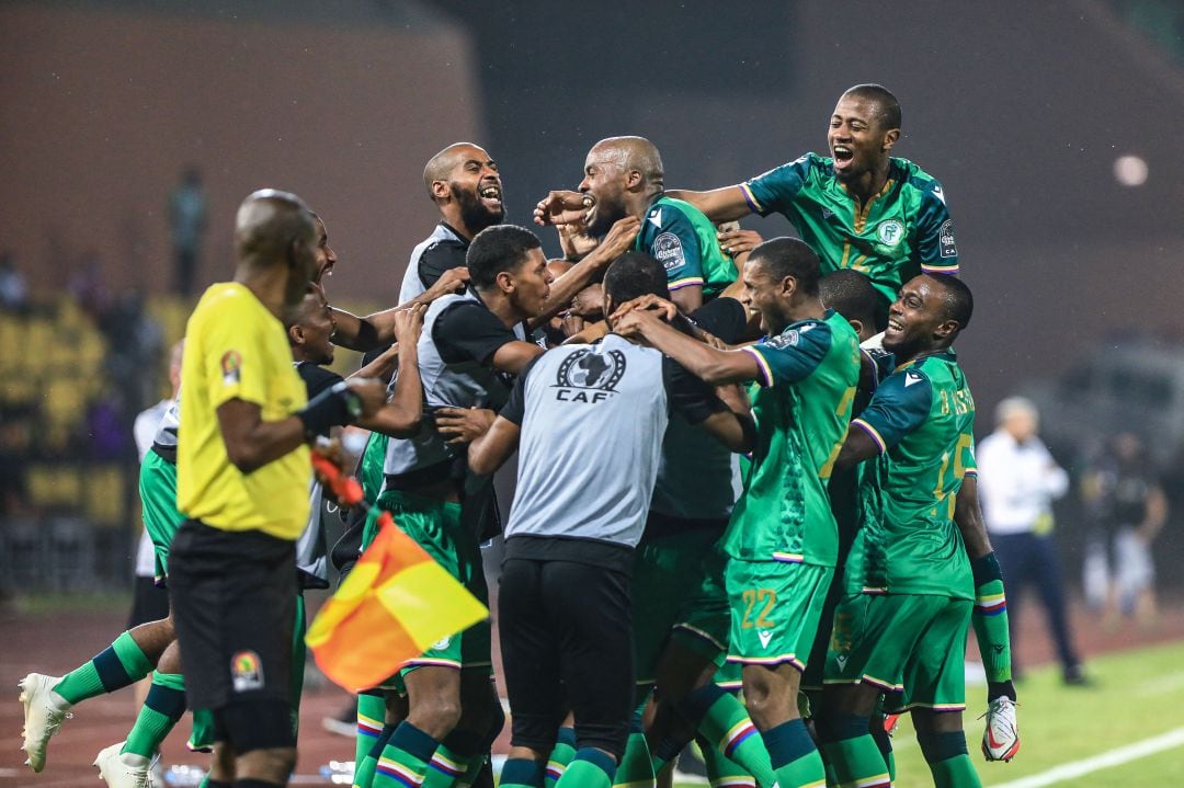 Comoras celebra su victoria contra Ghana