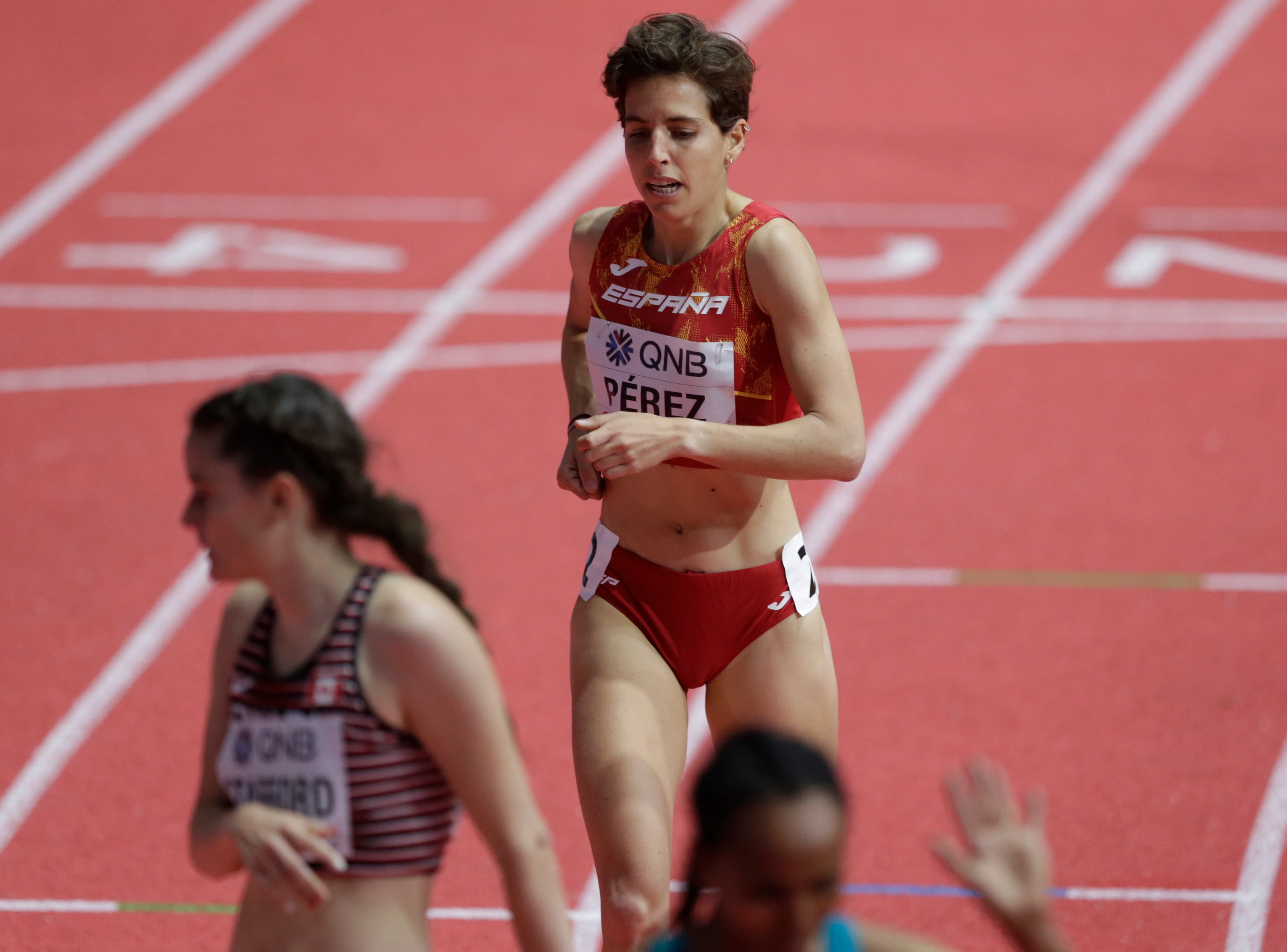 Belgrade (Serbia), 18/03/2022.- Marta Perez of Spain competes in the women&#039;Äôs 1500 Metres heats at the World Athletics Indoor Championships in Belgrade, Serbia, 18 March 2022. (Mundial de Atletismo, España, Belgrado) EFE/EPA/ANDREJ CUKIC
