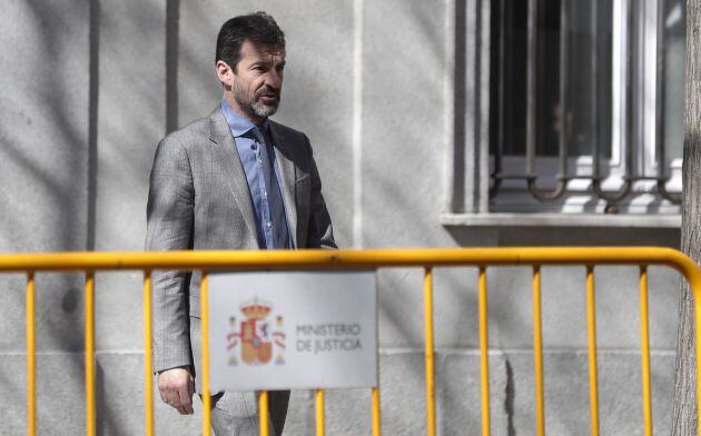 El jefe de los Mossos, Ferran López, a su salida ayer del Supremo