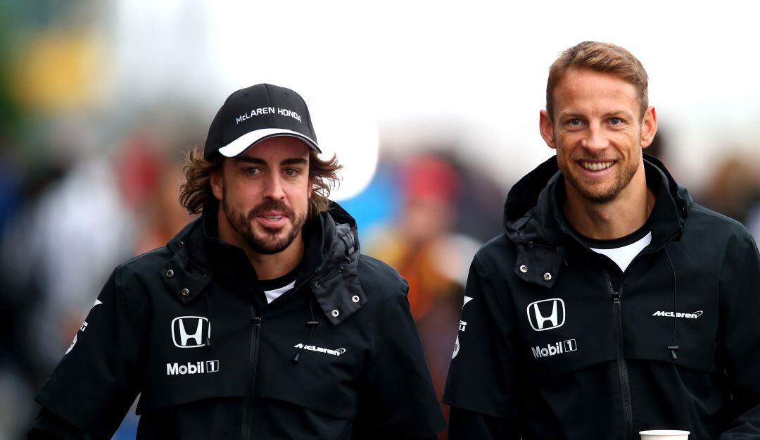 Alonso y Button, en 2015