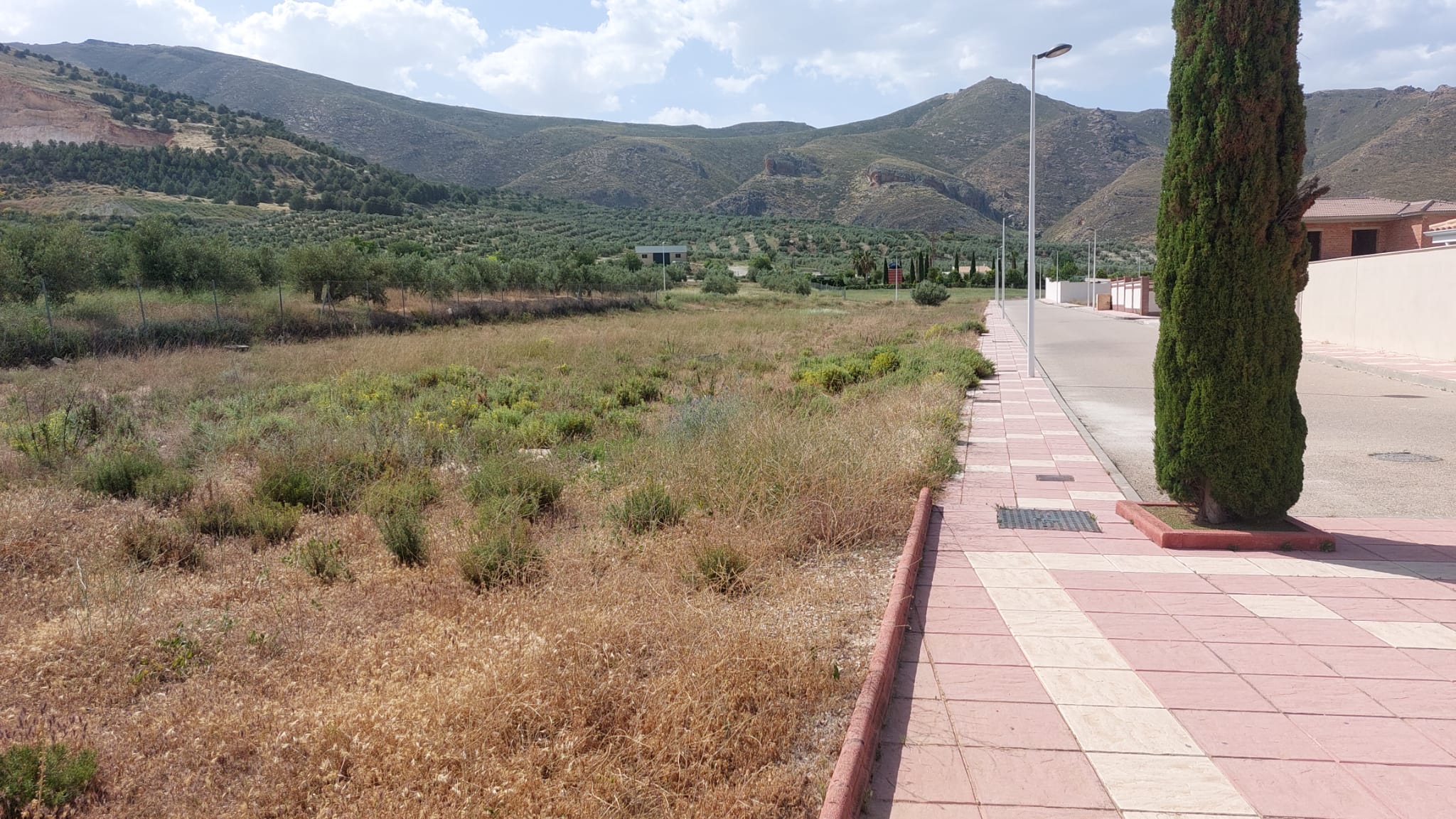 Otra vista de las parcelas donde se va a ubicar la Residencia de Mayores en la Urbanización Las Glorias de Jódar