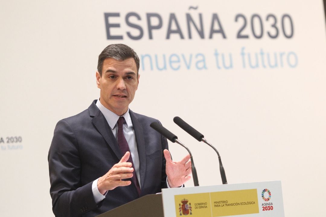 Pedro Sánchez en la presentación del anteproyecto de Ley de Cambio Climático y Transición Energética 