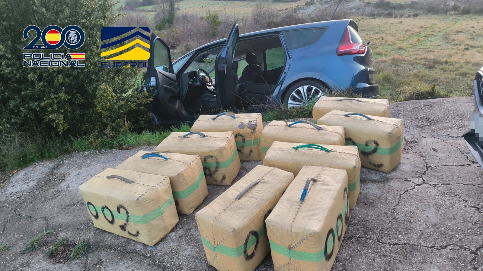 La Policía Nacional intercepta 400 kilos de hachís enviados a Francia por el método go fast