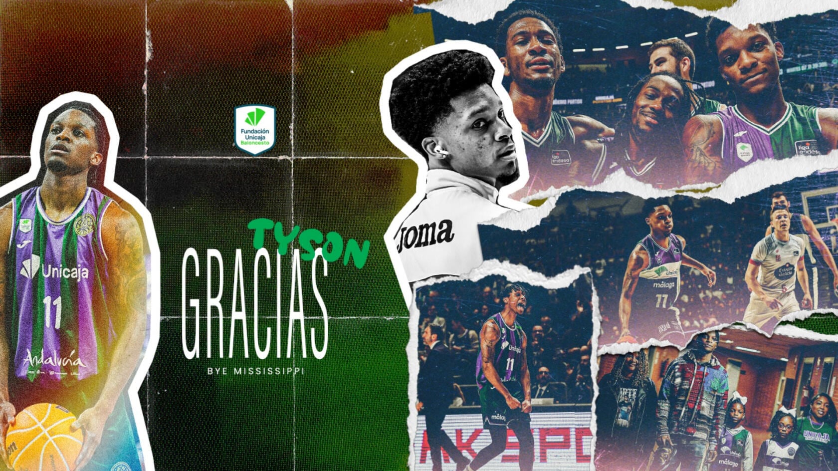 El escolta Tyson Carter, en su despedida del Unicaja, tras tres excelentes temporadas