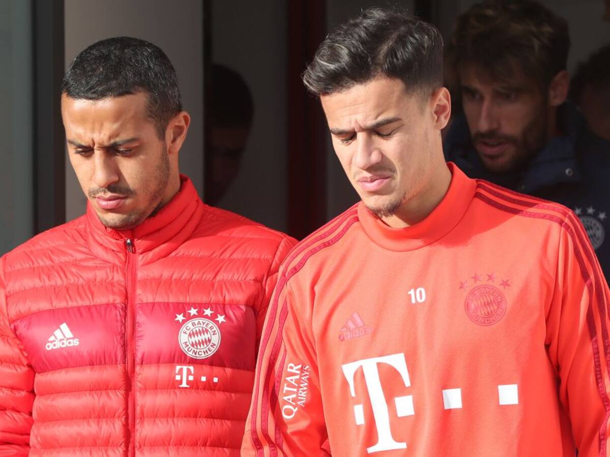 Coutinho y Thiago Alcántara, fuera de la primera alineación del Bayern post-Kovac