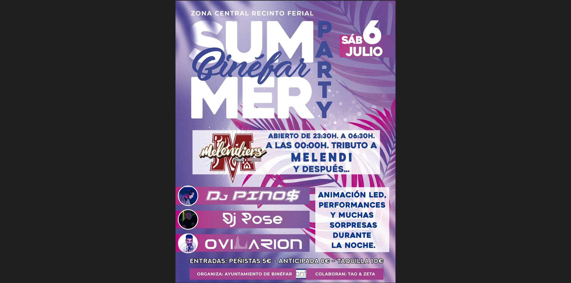 Cartel Summer Party Binéfar 2024