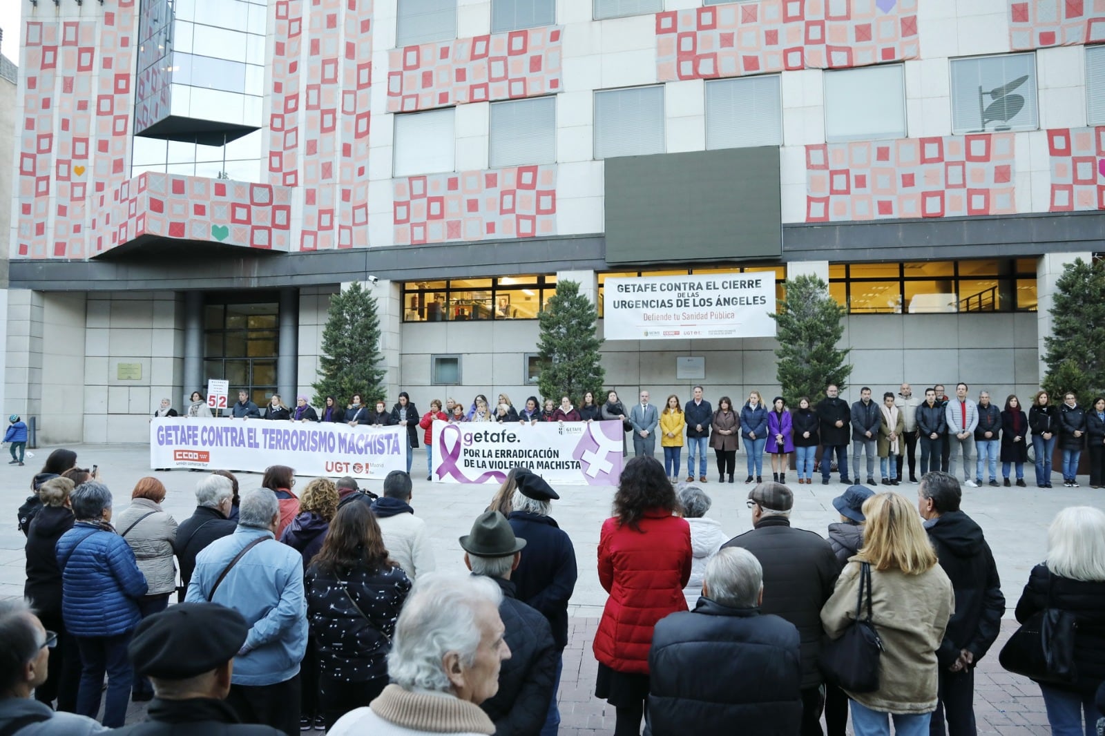 Concentración en Getafe en repulsa del último asesinato machista en la ciudad