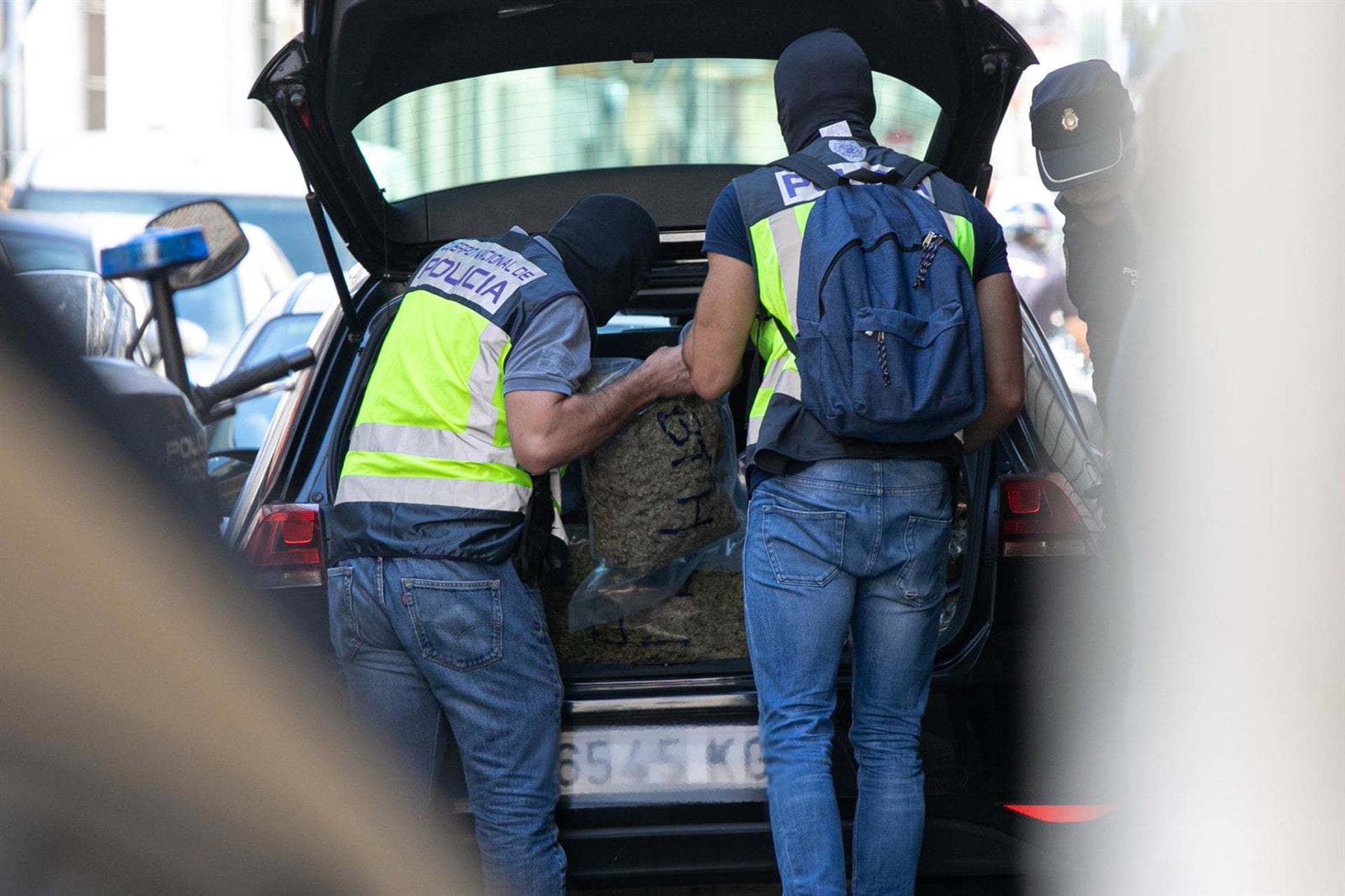 Uno de los registros de la Policía Nacional