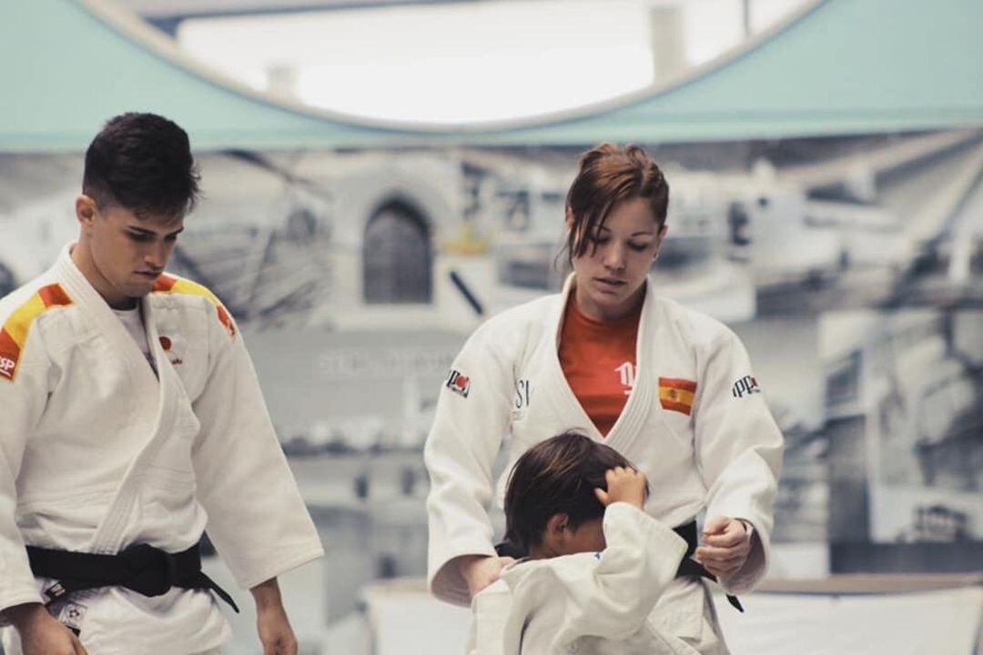 Almudena Gómez, durante un entrenamiento.