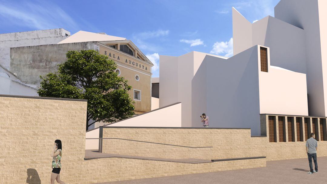 Així serà l&#039;accés al nou Conservatori de Menorca.