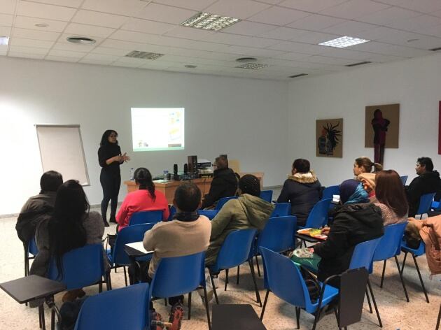 Momento durante la clase de preparación del examen