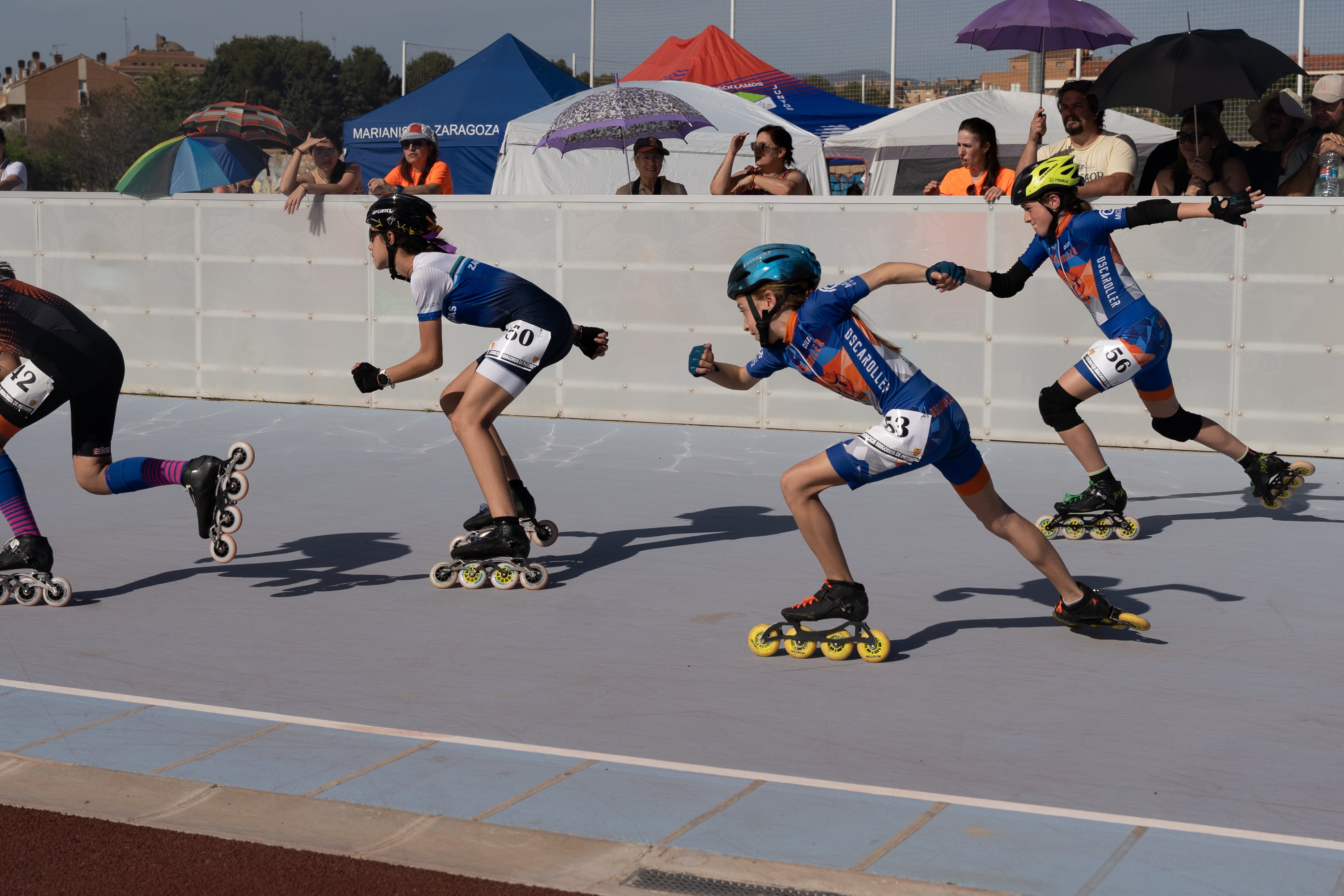 El Campeonato dee Aragón de patinaje de velocidad se celebró por primera vez en Huesca