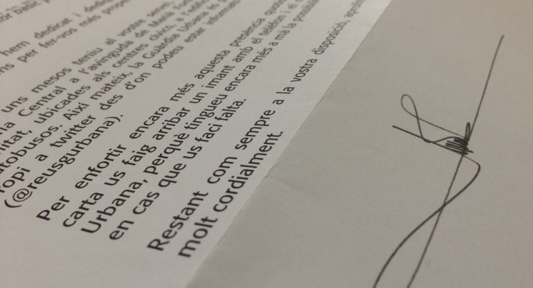 La missiva que han rebut els reusencs, signada per l'alcalde Carles Pellicer.