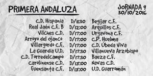 Partidos de la novena jornada de la Primera Andaluza.