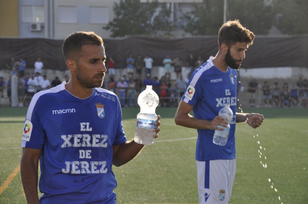 Ezequiel y Borja durante un partido en La Granja  