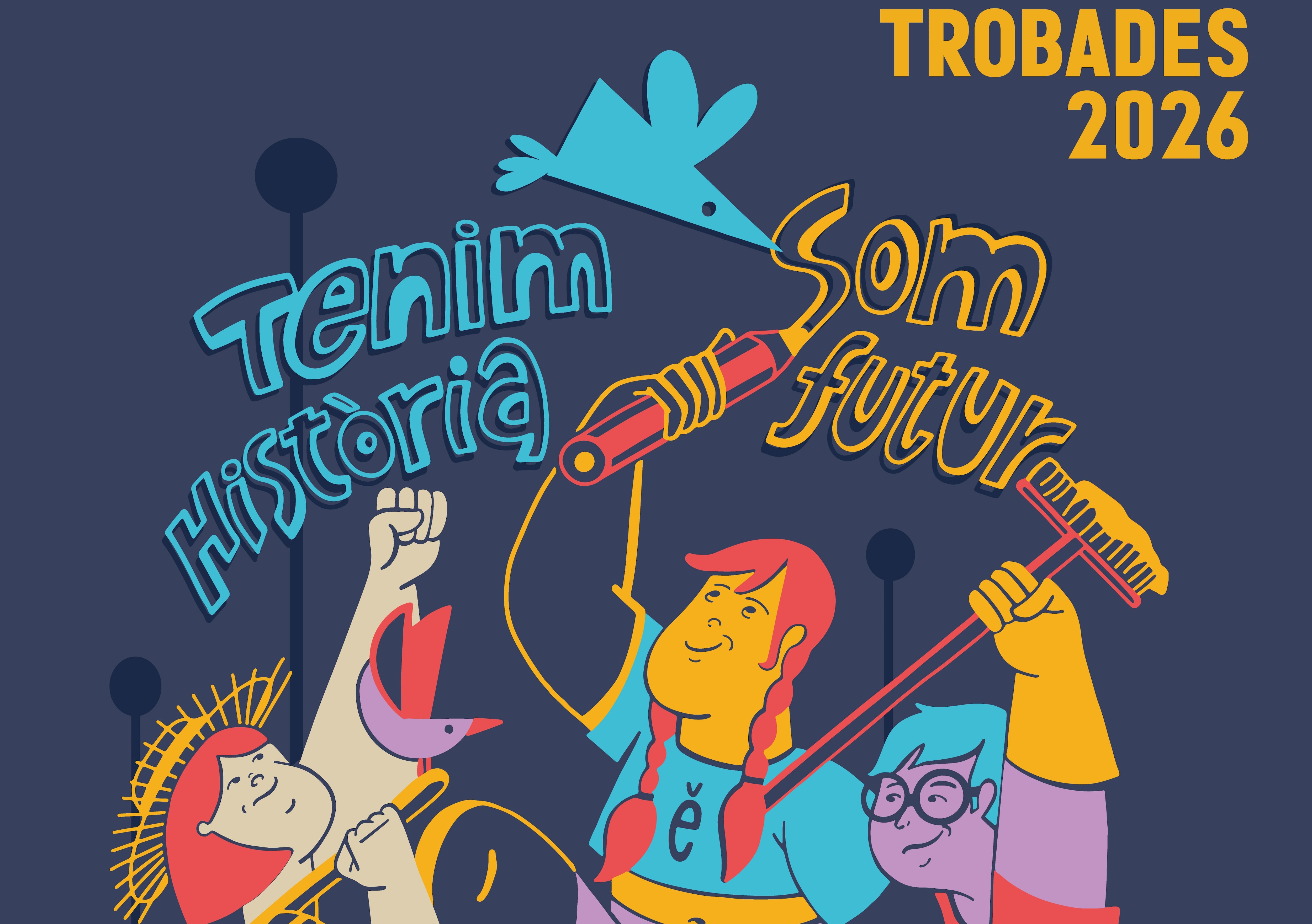 Motivo del cartel de las Trobades 2026