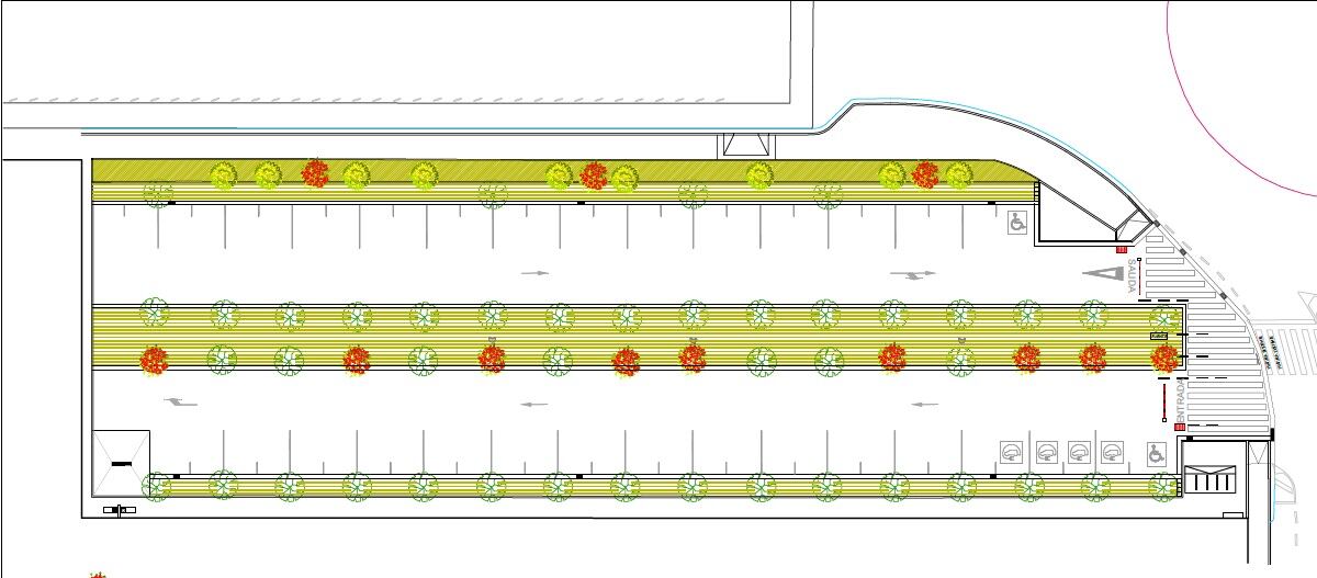 Plano del aparcamiento de Ramón y Cajal